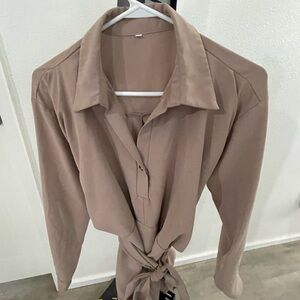 Elegant Women's Tan Blouse